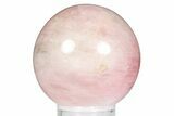 Polished Rose Quartz Sphere - Madagascar #253793-1